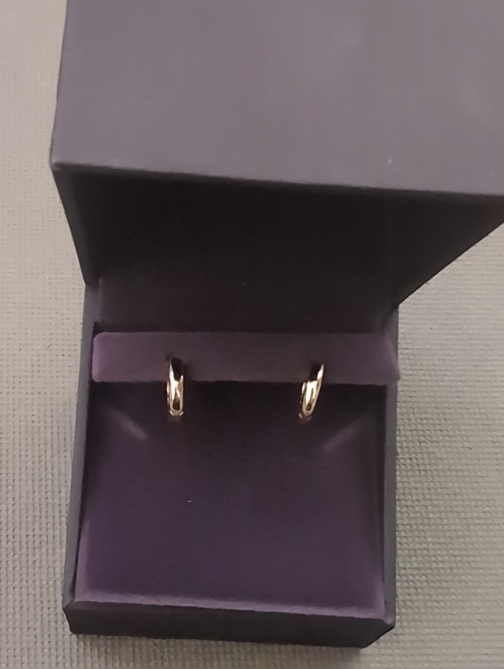 11.8mm Huggie Hoop Earrings in Sterling Silver with 18K Gold Plate - Picture 4 of 5